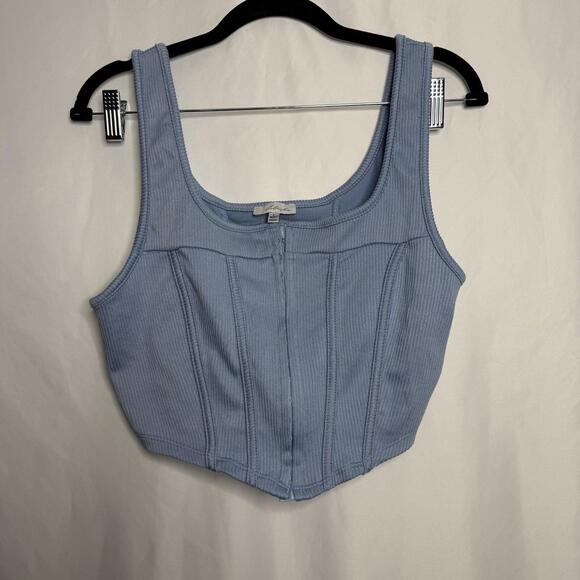 Blashe Tops - Blashe Tank Top Women’s Large Blue Cropped Corset Bustier